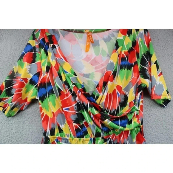 Magic Bold Flowy Maxi Dress-Size Large-V-Neck - Picture 5 of 11